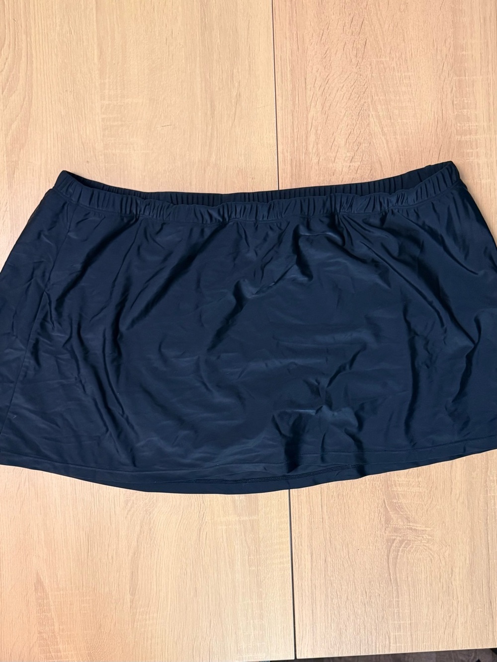Carolinas Saltwater Black High-Waisted Swim Skirt Built-In Brief